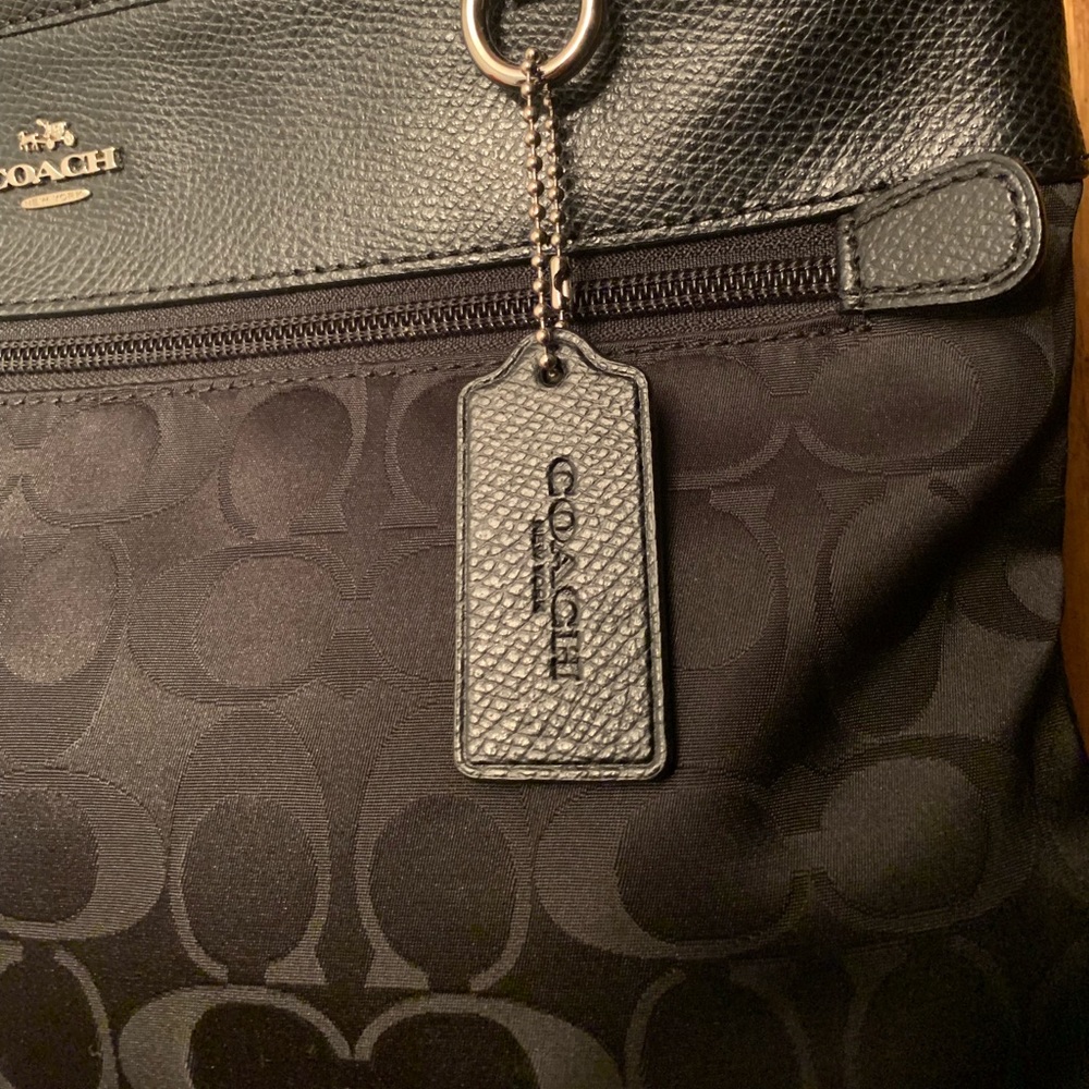 Black Leather Crossbody Coach Bag